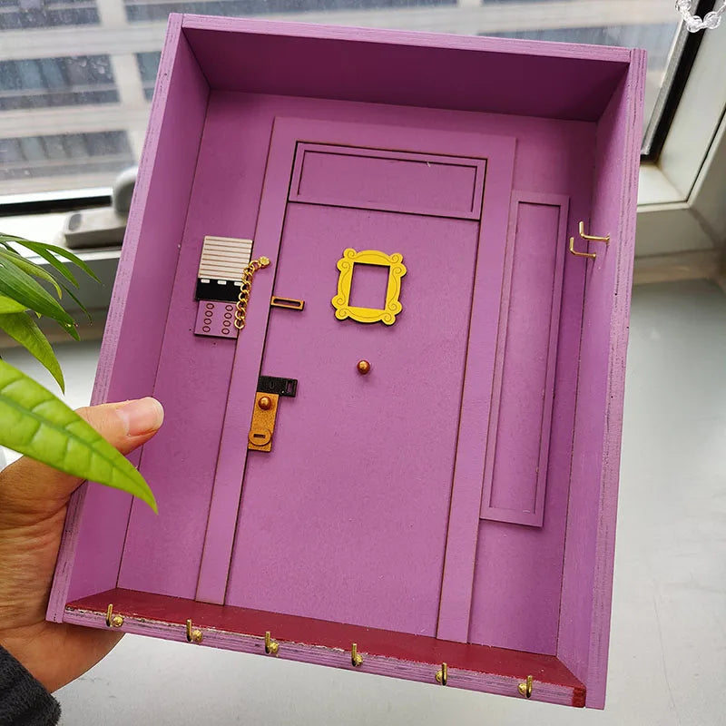 TV Show For Friends Wall Keychain Holder Vintage Purple Monica's Door Frame Home Decor Personalized For TV Shows Lovers