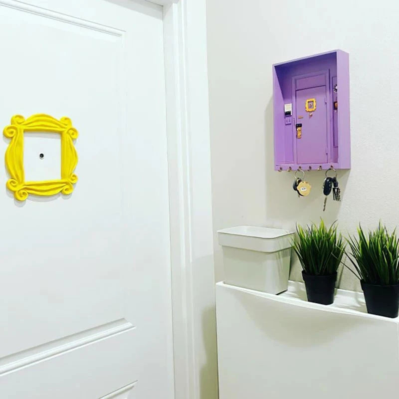 TV Show For Friends Wall Keychain Holder Vintage Purple Monica's Door Frame Home Decor Personalized For TV Shows Lovers