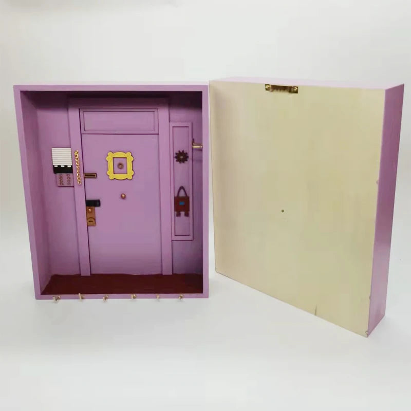 TV Show For Friends Wall Keychain Holder Vintage Purple Monica's Door Frame Home Decor Personalized For TV Shows Lovers