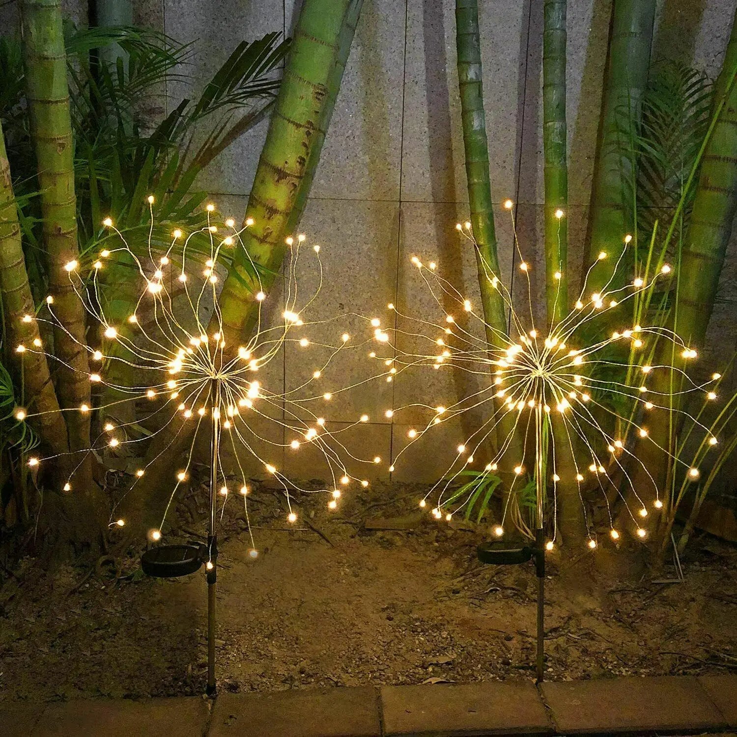 LED Solar Firework Lights Garden Decoration Fairy Lights Waterproof Outdoor Dandelion Lawn Lamp for Garden Landscape Lawn Decor