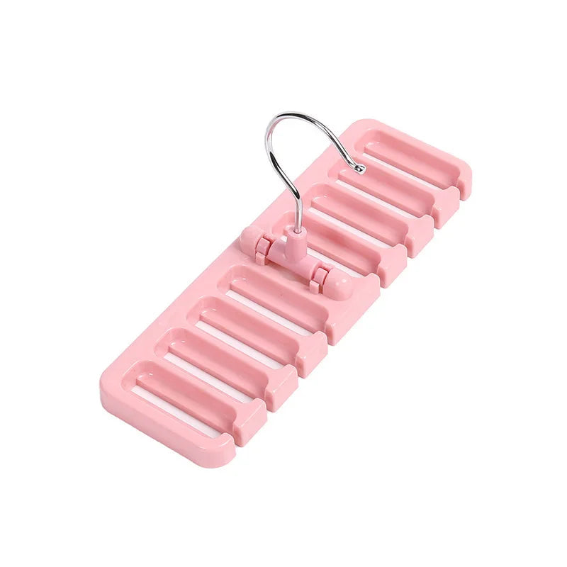 Tie Belt Hanger Wardrobe Closet Belts Scarf Hanging Organizer Rotating 10 Card Slots Storage Holder Rack Hook Bedroom Home Items