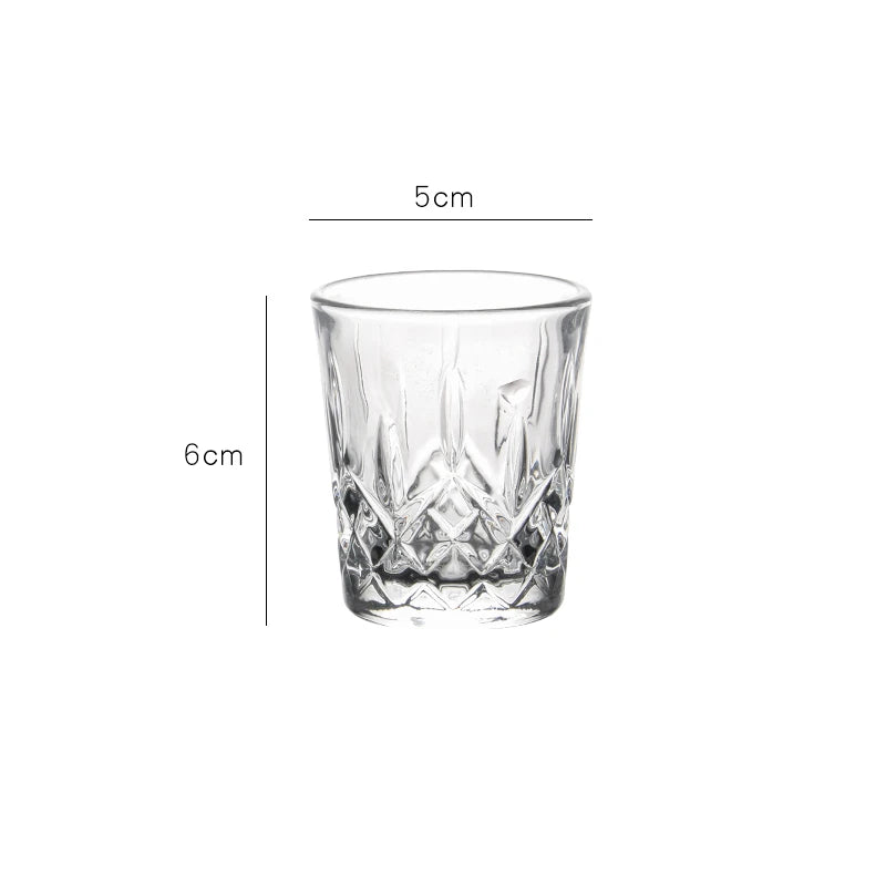 6pcs Red Wine Glass Cup Set Vintage Diamond Painting Glass Home Creative Gifts for Party Wedding Anniversary Transparent Drinks
