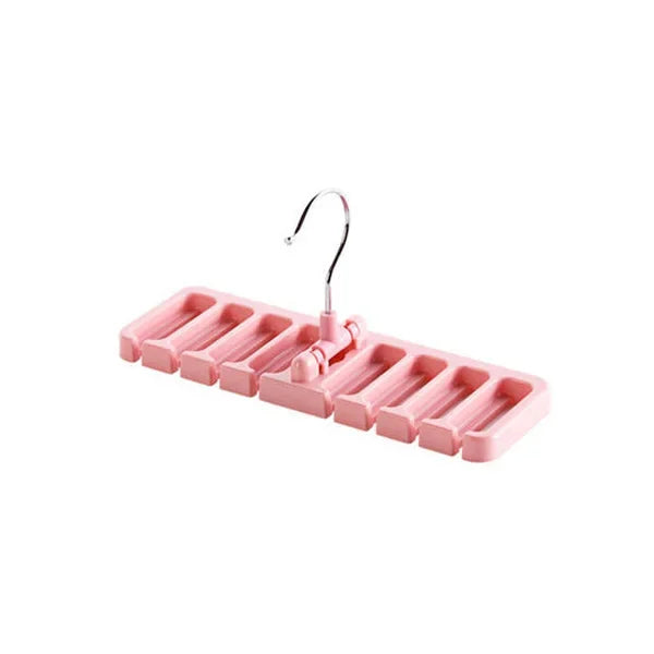 Tie Belt Hanger Wardrobe Closet Belts Scarf Hanging Organizer Rotating 10 Card Slots Storage Holder Rack Hook Bedroom Home Items