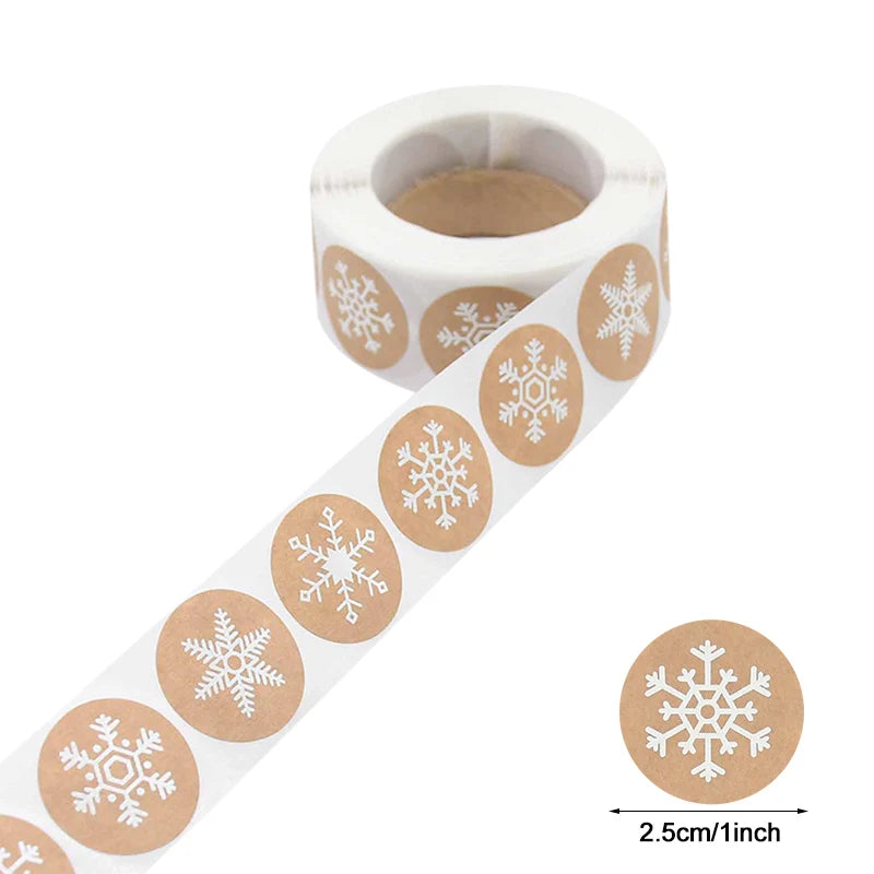 500pcs Merry Christmas Stickers Christmas Tree Elk Candy Bag Sealing Sticker Christmas Gifts Box Labels Decoration New Year 2025