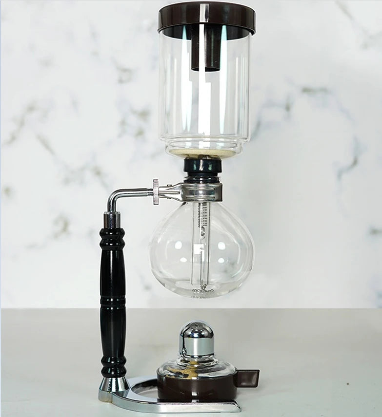 Technica 5 TCA-3 Glass Siphon Coffee Maker 3 Cup Professional Brewing System Stylish and Durable for Home or Office Use