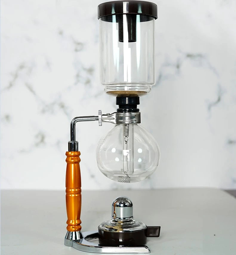 Technica 5 TCA-3 Glass Siphon Coffee Maker 3 Cup Professional Brewing System Stylish and Durable for Home or Office Use