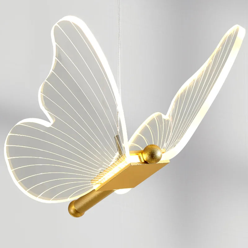 Lustre LED Pendant Light Fixture Butterfly Hanging Lamps For Ceiling Kitchen Bedside Living Room Decor Nordic Pendant Lamp