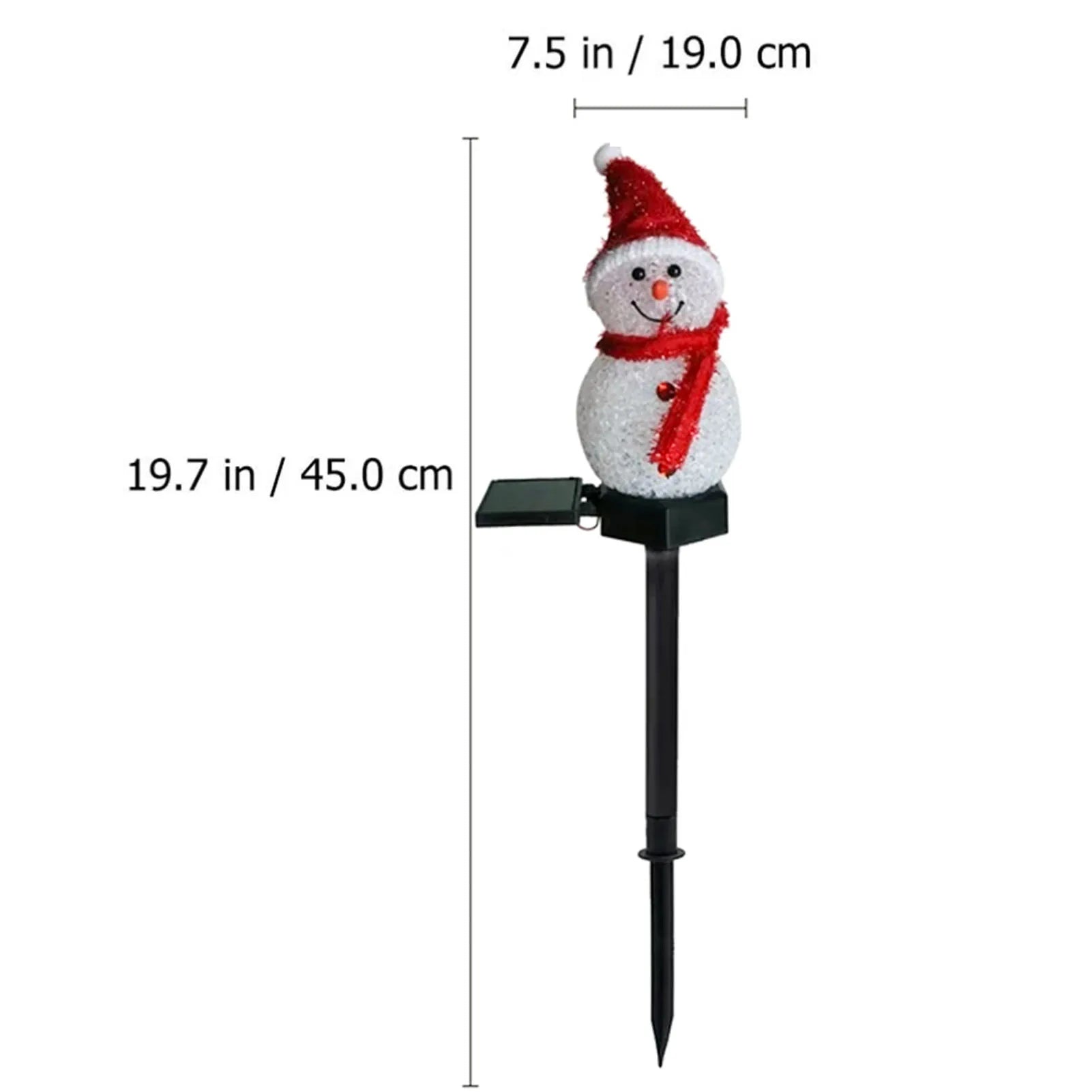 Snowman Shape LED Solar Lights Vibrant Atmosphere Landscape Light for Christmas Theme Party Decor