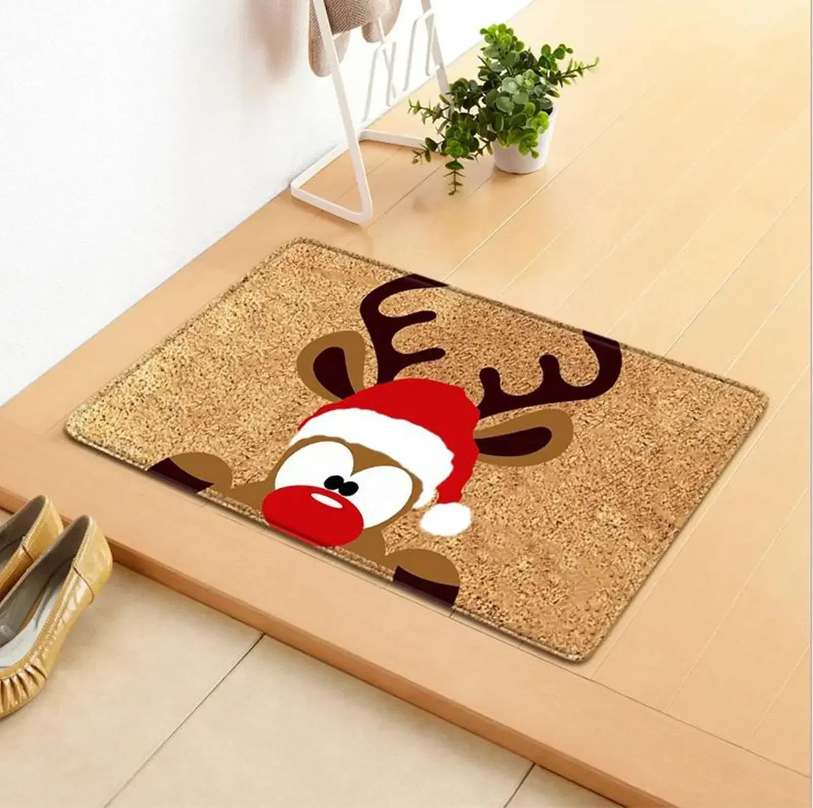 2025 Christmas Decorations Doormat,Merry Xmas Gnomes Elk Rug Indoor Outdoor Entrance Carpet Holiday Home Decor Door Mat