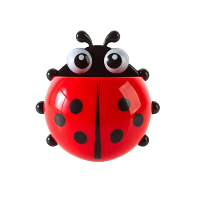 1pc Cute Suction Cup Toothbrush Holder,Creative Seven-Star Ladybug Pen Storage Holders,Children Brush Teeth Bathroom Accessories