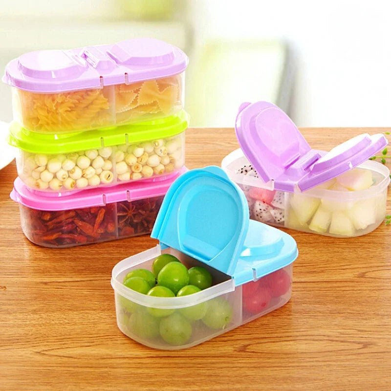 Double-layer Multifunctional pantry refrigerator Mini Fruit storage box Easy To Carry At Home And Travel Kitchen Accessories