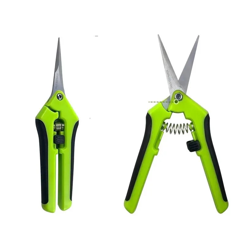 6.5 Inch Gardening Scissors Hand Pruner Pruning Shears Trimming Scissors with Straight Elbow Stainless Steel Blades for Plant