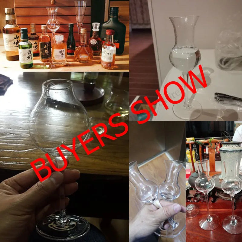 2PCS Whisky Copita Nosing Glass Britain Professional Bartender Tasting Home Bar Chivas Brandy Whiskey Crystal Goblet Wine Glass