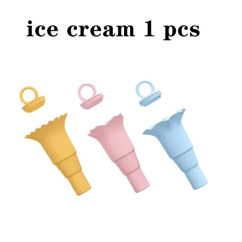 7 Holes DIY Ice Cream Pops Silicone Mold Ice Cream Ball Maker Popsicles Molds Baby Fruit Shake Home Kitchen Accessories Tool