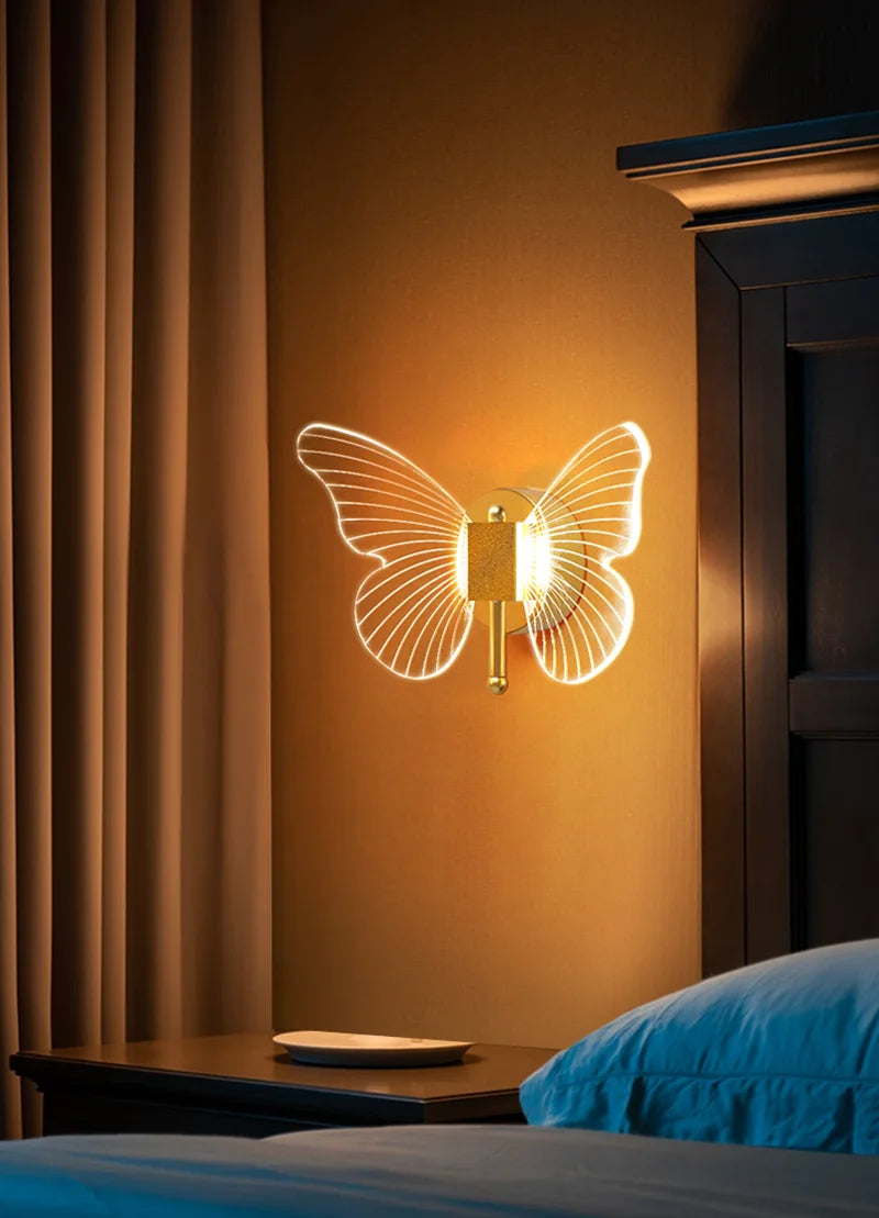 Lustre LED Pendant Light Fixture Butterfly Hanging Lamps For Ceiling Kitchen Bedside Living Room Decor Nordic Pendant Lamp