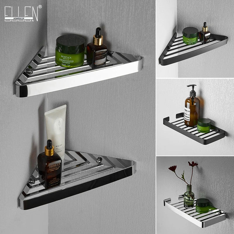 ELLEN Bathroom Corner Shelves Organizer Wall Shelf Shampoo Holder Shower Storage Bathroom Accessories Shelf Home Appliance EL433