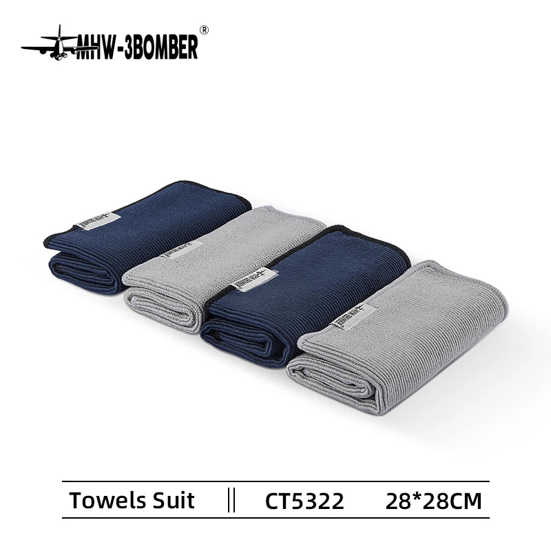 Coffee Bar Towel Cleaning Towel Four In One Towel Set 28x28CM Double-sided Polyester Fiber Nylon Square Towels Kitchen Bar Tools