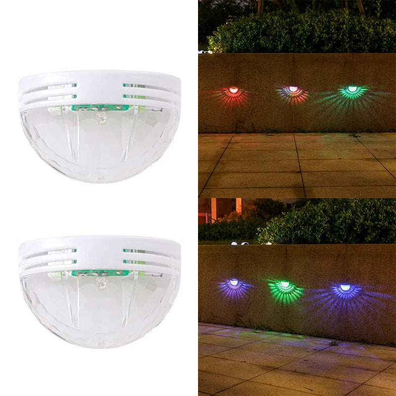 2Pack Solar Lights,Outdoor Lamp,Waterproof Wall Lamp,Atmosphere Lighting for Yard,Stair,Garden,Driveway,Patio,Lawn,Camping Decor