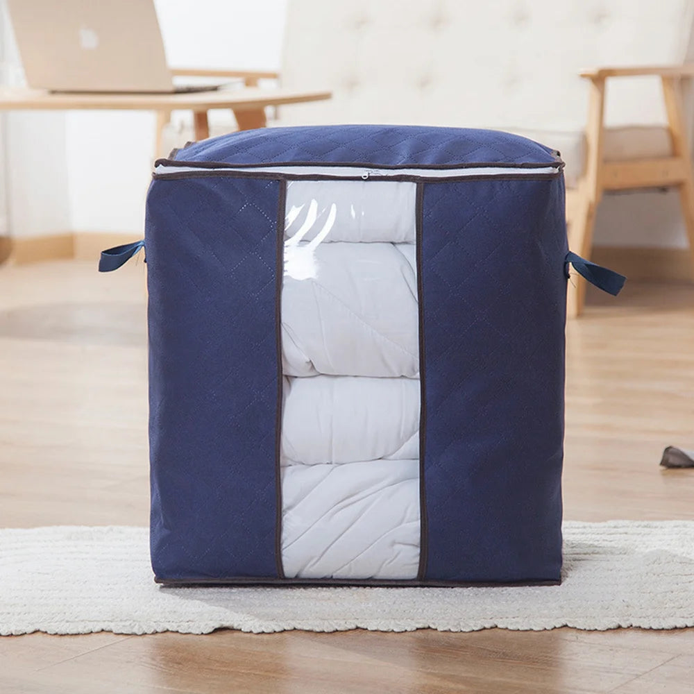 Quilt Storage Bag Large Capacity Moisture Dust Proof Clothes Organizer Duvet Blanket Sorting Bags Moving Wardrobe Storage Box