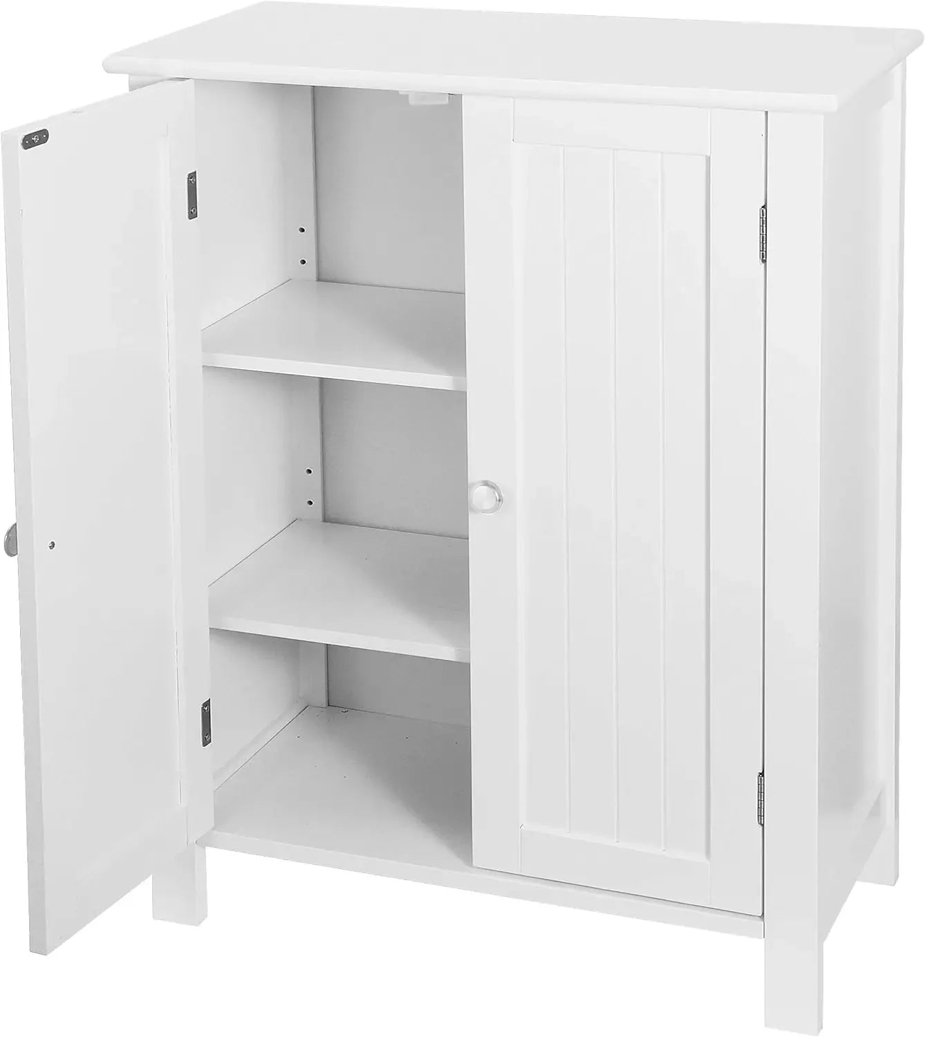 bathroom storage cabinet, Modern Bathroom Floor Storage Cabinet with Adjustable Shelf and Double Door Rust Proof, Living Room