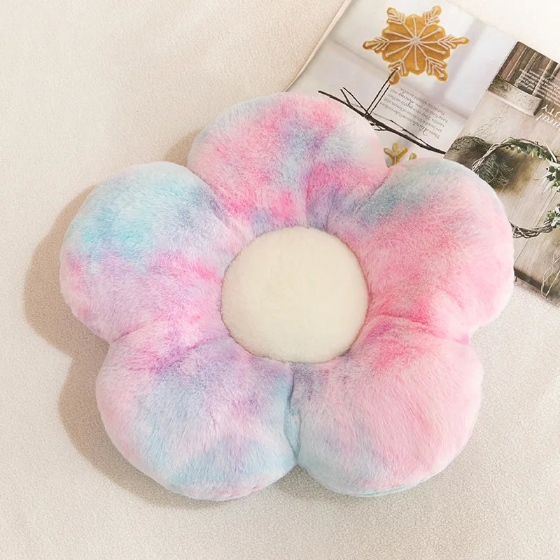 Cartoon Sunflower Small Kids Seat Cushion Home Decor Sofa Pillow Girl Plush Soft Little Cushion Bay Window Cojin Lumbar