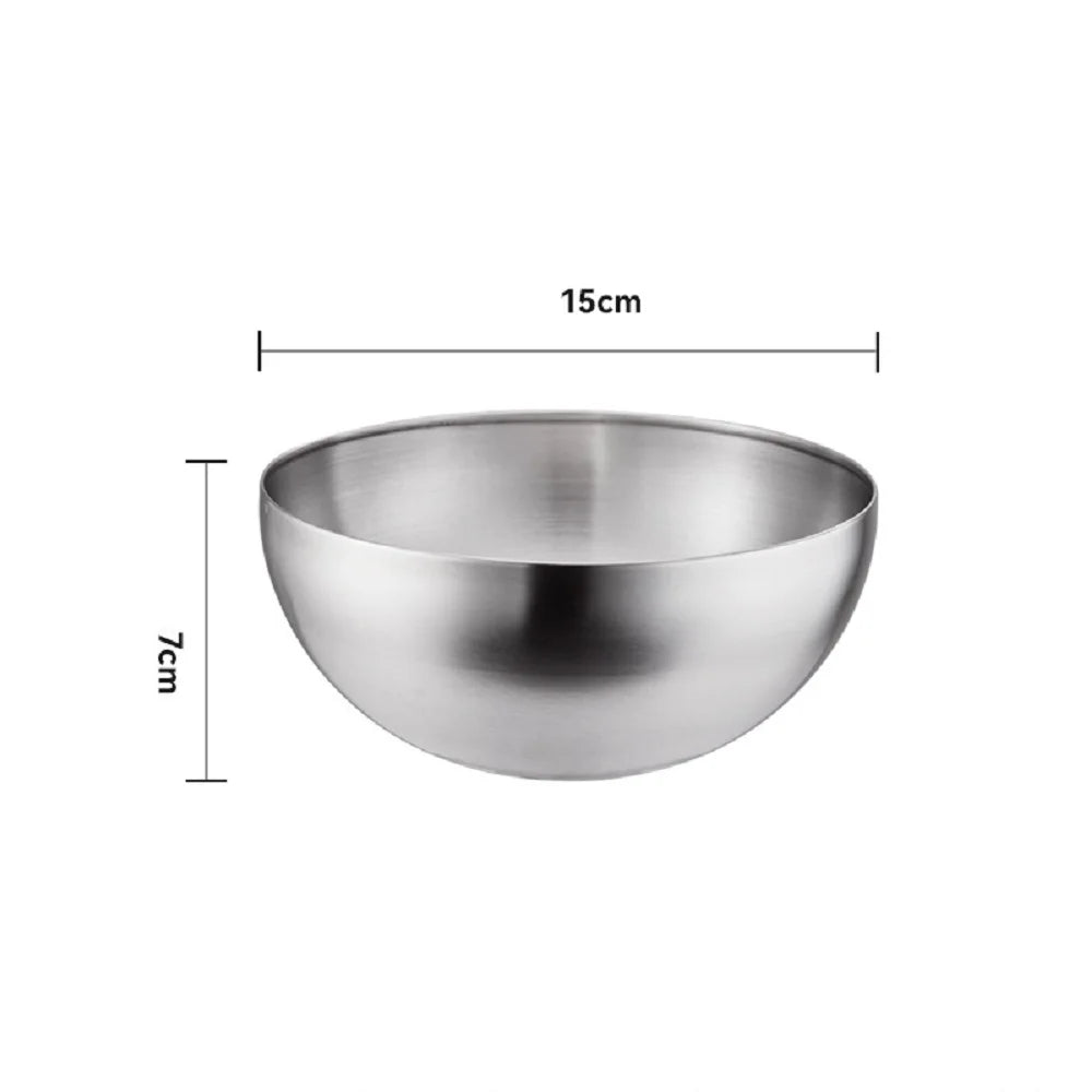 4pcs Gold Stainless Steel Fruit Salad Bowls Soup Rice Noodle Ramen Bowl Kitchen Tableware Utensils Food Container Mixing Bowls