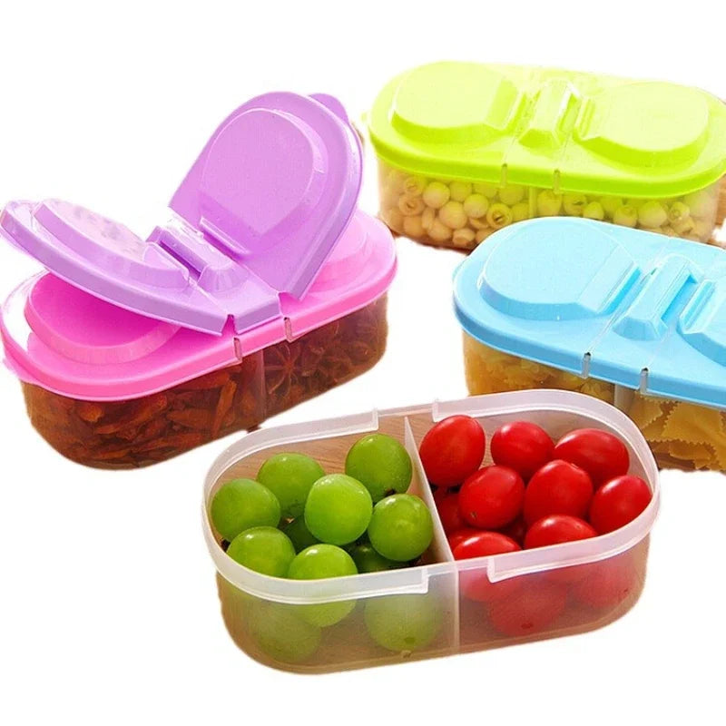 Double-layer Multifunctional pantry refrigerator Mini Fruit storage box Easy To Carry At Home And Travel Kitchen Accessories