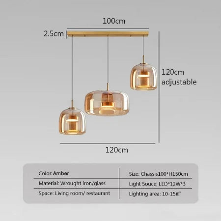 Modern Pendant Lights For Ceiling Home Dining Living Room Kitchen Office Aisle Hanging Lamp Dining Room Bedroom Gray Amber Color