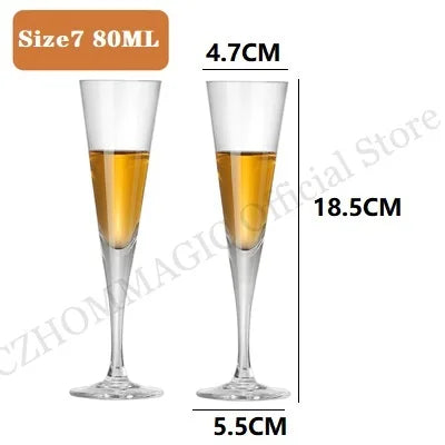 2PCS Whisky Copita Nosing Glass Britain Professional Bartender Tasting Home Bar Chivas Brandy Whiskey Crystal Goblet Wine Glass