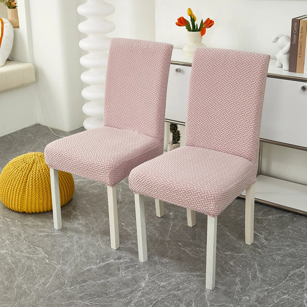 1/2/4/6pcs Jacquard Dining Chair Slipcover Stretch Chair Covers Polyester Chair Cover for Wedding Dining Room Office Banquet