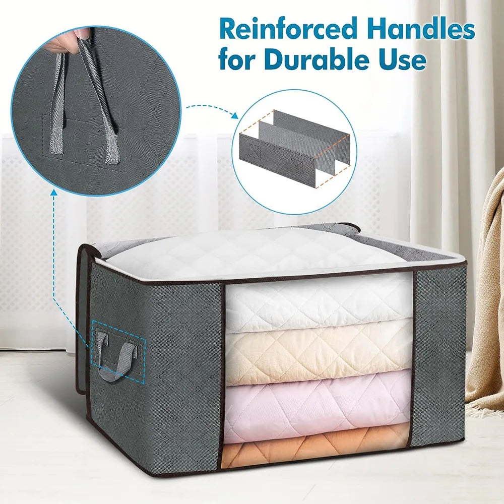 Quilt Storage Bag Large Capacity Moisture Dust Proof Clothes Organizer Duvet Blanket Sorting Bags Moving Wardrobe Storage Box