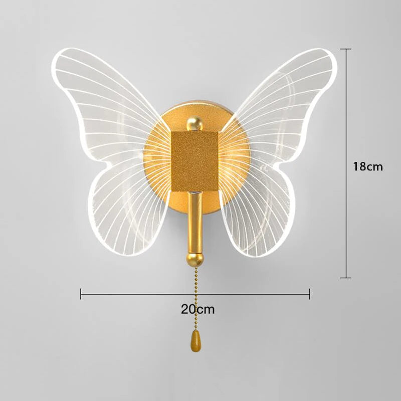 Lustre LED Pendant Light Fixture Butterfly Hanging Lamps For Ceiling Kitchen Bedside Living Room Decor Nordic Pendant Lamp