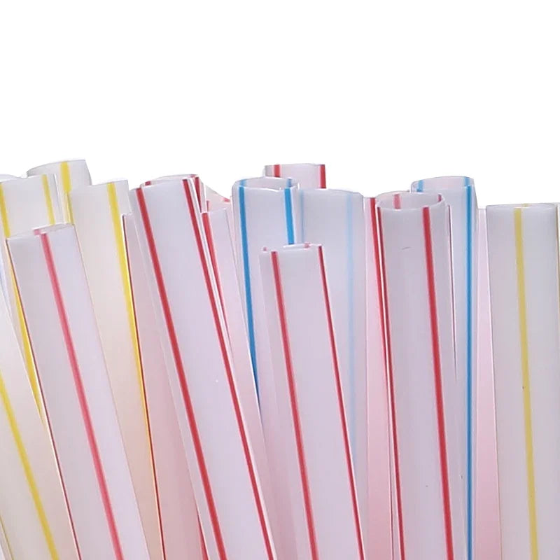 50-1000Pcs Multicolor Kunststof Straws for Wedding Party Supplies Beverage Kitchen Cocktail Drinking Straws pajitas plastique