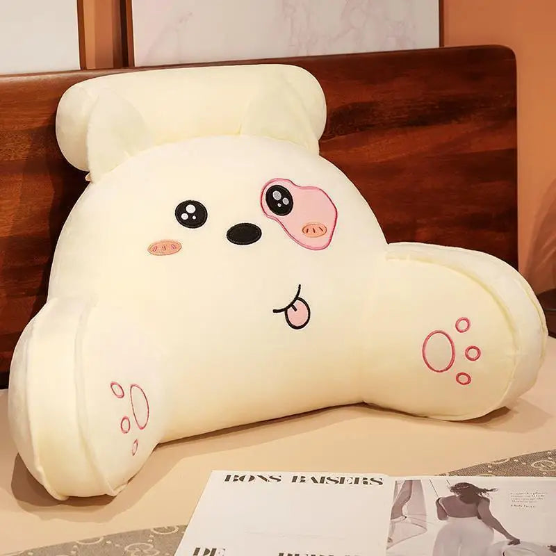 Cartoon Husky Lumbar Support Pillow Large Backrest Bed Reading Cushion Chair Sofa Tatami Lazy Pillow