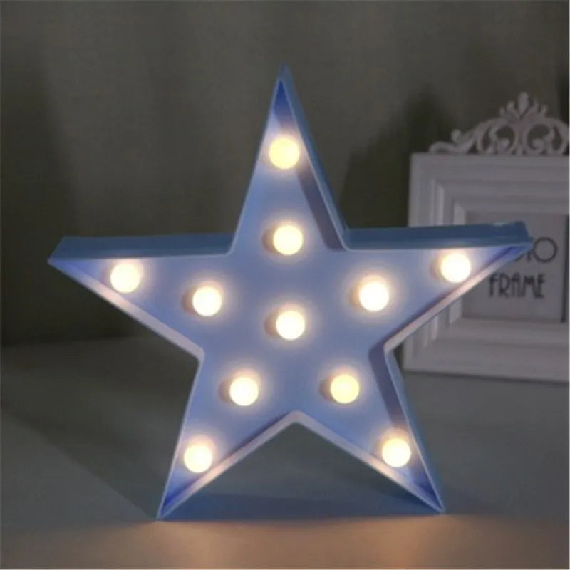 Rainbow Star Cloud Moon LED Night Light Battery Powered Wall Hanging Lamps Warm White Marquee Sign for Bedroom Nursery Decor