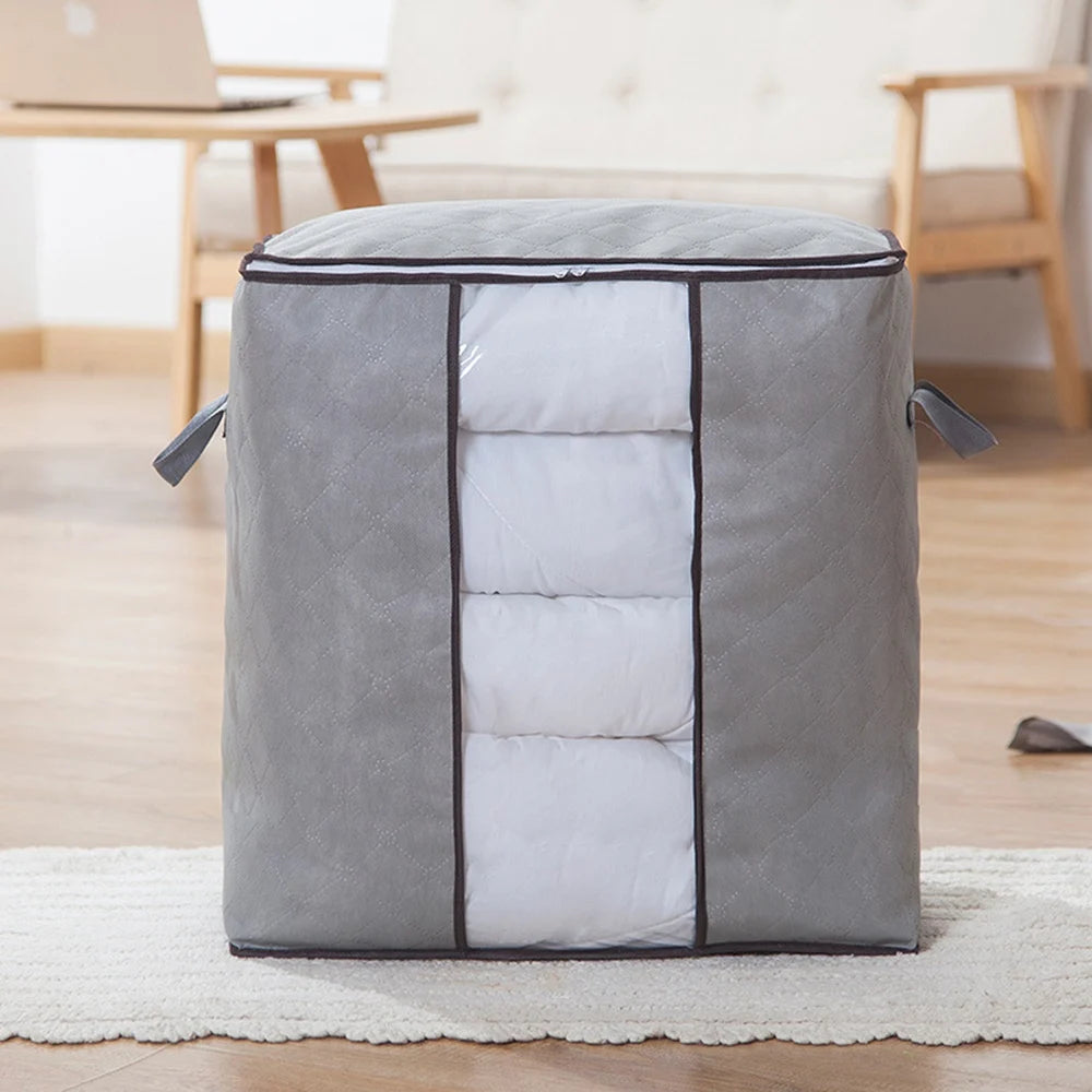 Quilt Storage Bag Large Capacity Moisture Dust Proof Clothes Organizer Duvet Blanket Sorting Bags Moving Wardrobe Storage Box