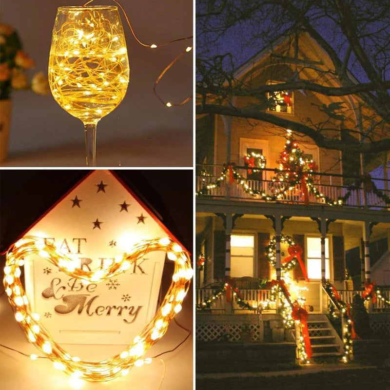 7M/12M/22M/32M Solar Light Outdoor Garden Fairy String Light Led Twinkle Waterproof Lamp for Christmas Patio Tree Party