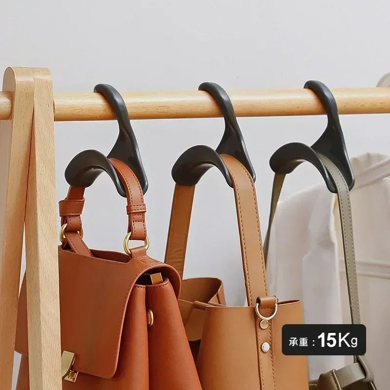 5pcs bag hanger hook Handbag hat scarf storage rack wardrobe backpack hook Handbag Holder Storage Rack