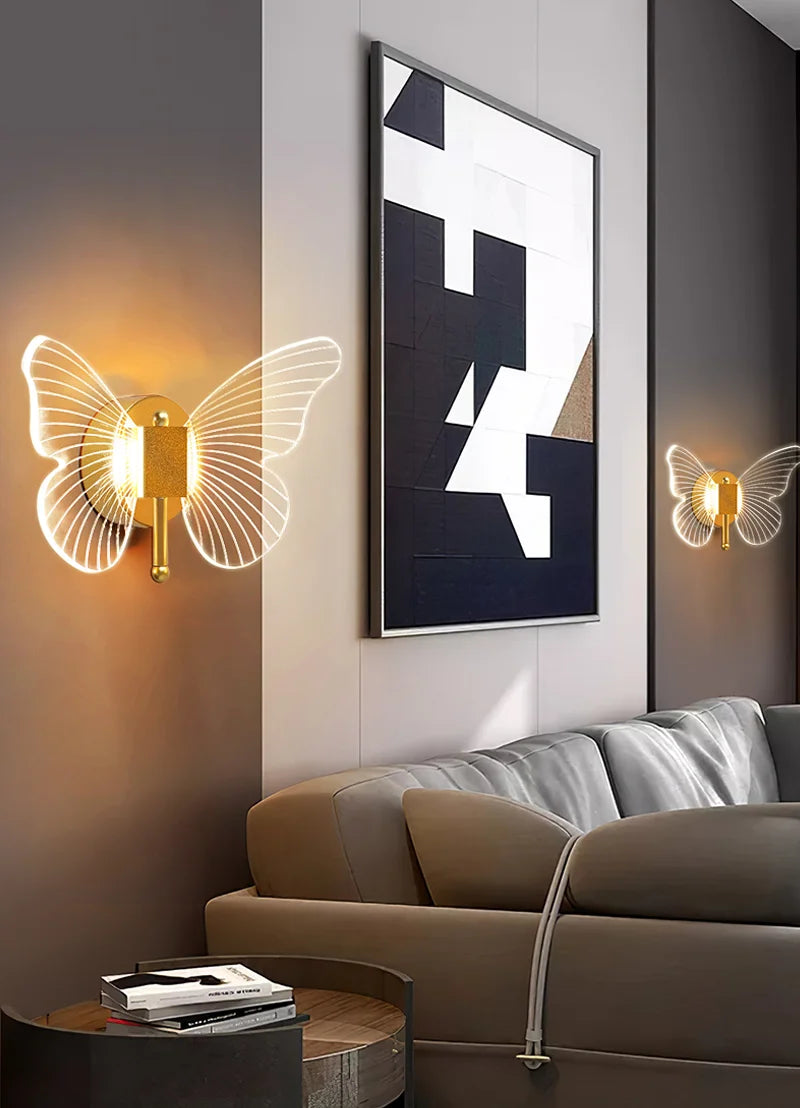 Lustre LED Pendant Light Fixture Butterfly Hanging Lamps For Ceiling Kitchen Bedside Living Room Decor Nordic Pendant Lamp