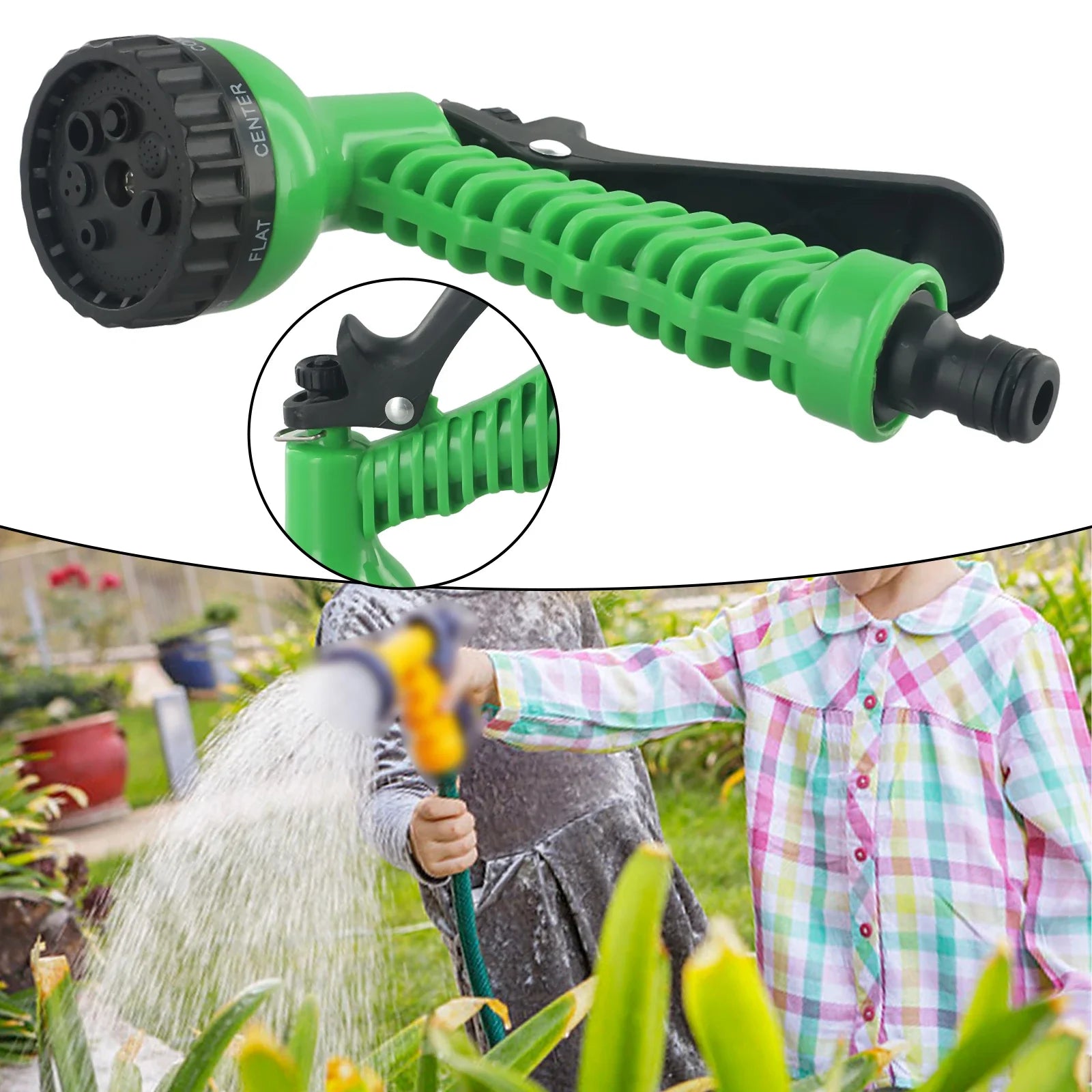 Garden Hose Spray Attachment Hozelock Nozzle Garden Water 7 Multi Sprays Car Cleaning And Gardening Hose Sprinkler High Quality