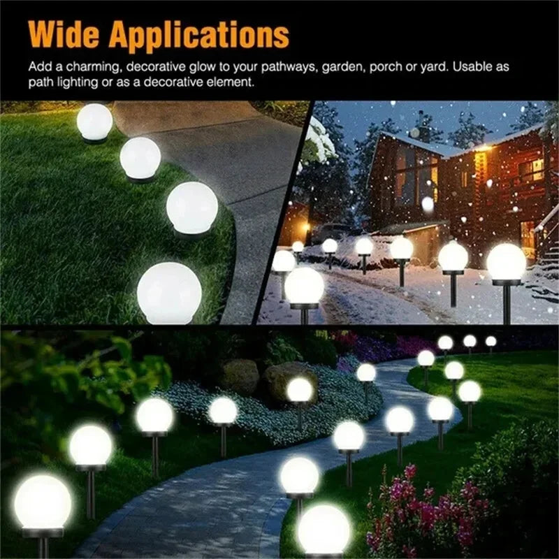 1/3/6/9PC Solar Powered LED Bulb Lamp Energy Light Waterproof Outdoor Garden Light Street Solar Panel Ball Lights Lawn Yard Lamp