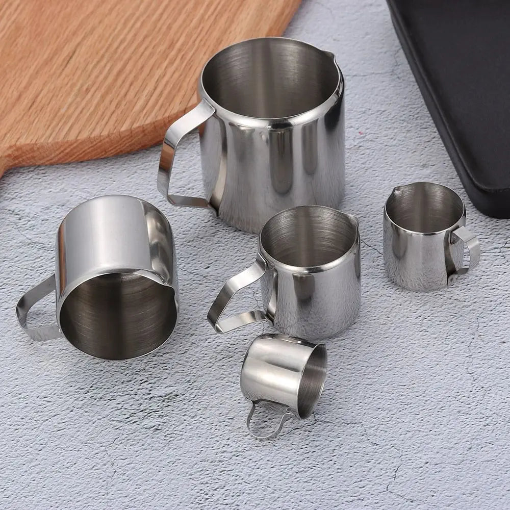 5 size New Durable Stainless Steel Coffee Cream Pitcher Cup Milk Frothing Jug Latte Art Spout Pitcher Home & Kitchen Tool