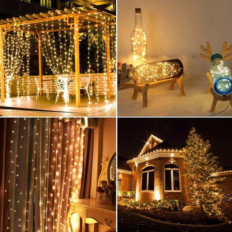 7M/12M/22M/32M Solar Light Outdoor Garden Fairy String Light Led Twinkle Waterproof Lamp for Christmas Patio Tree Party