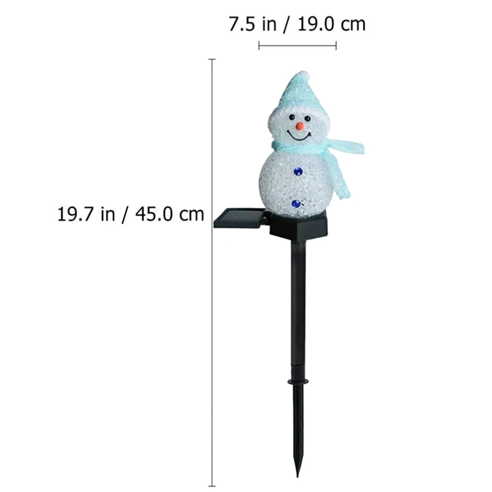 Snowman Shape LED Solar Lights Vibrant Atmosphere Landscape Light for Christmas Theme Party Decor