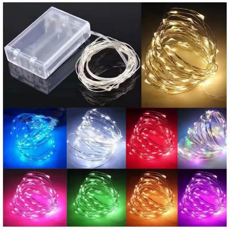 Led Fairy Lights Copper Wire String 1/2/5/10M Holiday Outdoor Lamp Garland For Christmas Tree Wedding Party Decoration