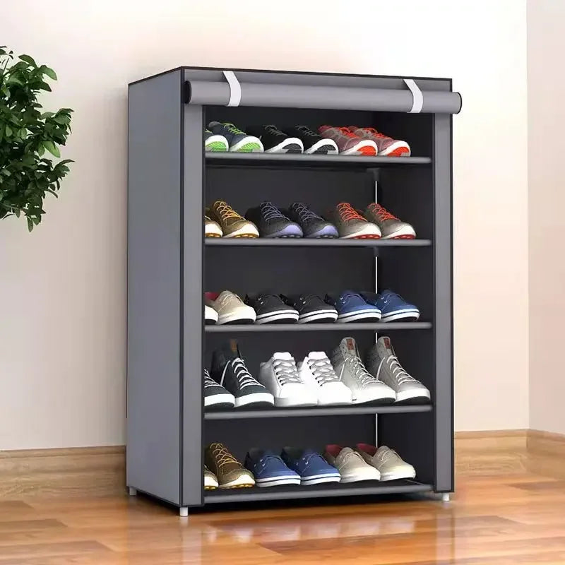 Multilayer Shoe Rack Organizer Dustproof Shoe Cabinet Multilayer Minimalist Nonwoven Home Furniture Space-saving Dustproof Shelf