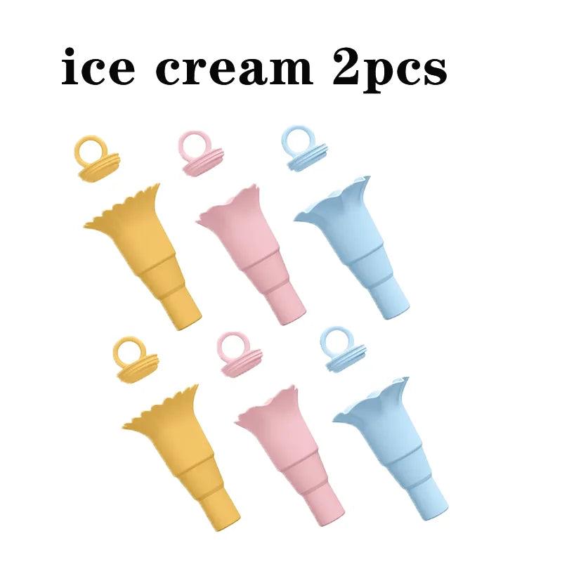 7 Holes DIY Ice Cream Pops Silicone Mold Ice Cream Ball Maker Popsicles Molds Baby Fruit Shake Home Kitchen Accessories Tool