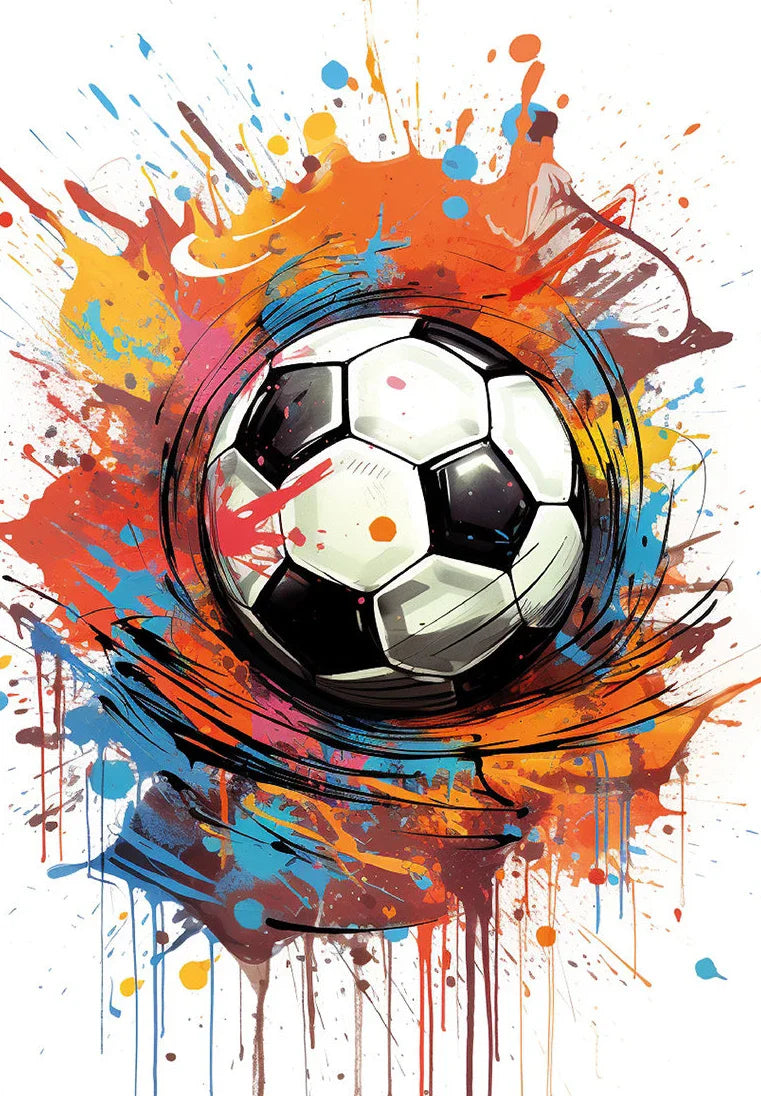 Fashion Graffiti Football Shoes Canvas Painting Modern Art Poster Inspirational Wall Picture for Men Boy  Living Room Home Decor