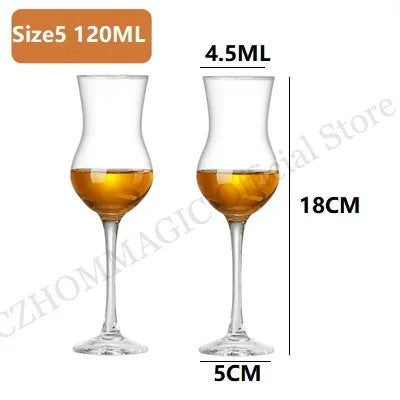 2PCS Whisky Copita Nosing Glass Britain Professional Bartender Tasting Home Bar Chivas Brandy Whiskey Crystal Goblet Wine Glass