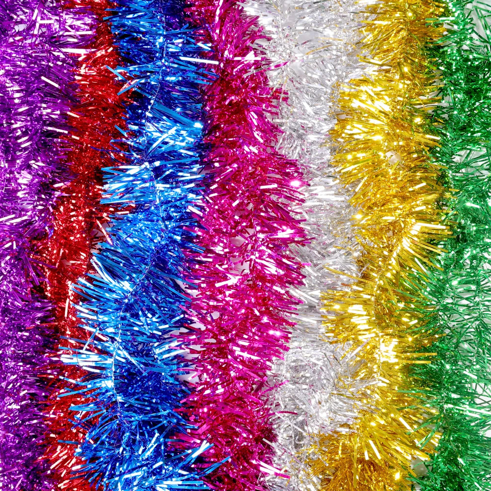 1.5/30M Colorful Christmas Ribbon Garland Xmas Tree Wrapping Tinsel Ribbons DIY Bar Wedding New Year Party Ribbon Decorations